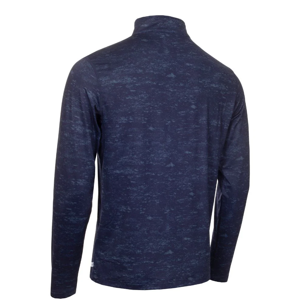 Calvin Klein Newport 1/2 Zip Pullover Golf Top C9924 - Evening Blue Print - Image 2