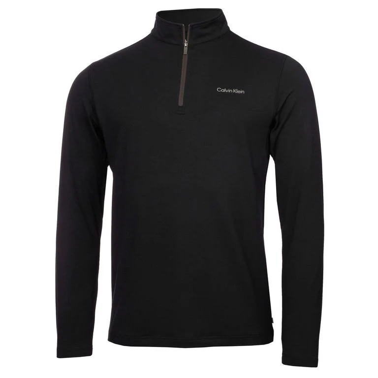 Calvin Klein Newport 1/2 Zip Pullover Golf Top - C9924 - Black