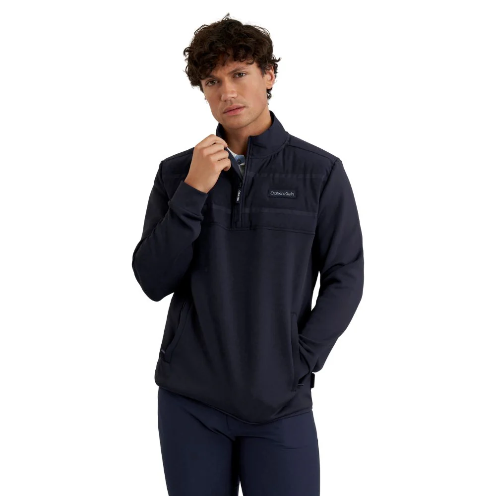 Calvin Klein Houston Hybrid 1/2 Zip Golf Jacket - Navy - Image 3