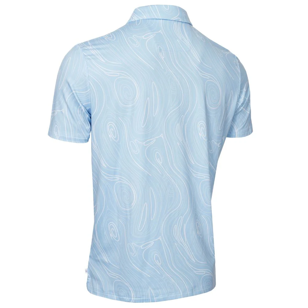 Calvin Klein Marble Print Golf Polo 2026 - CKMS26157 - Blue Bell - Image 2