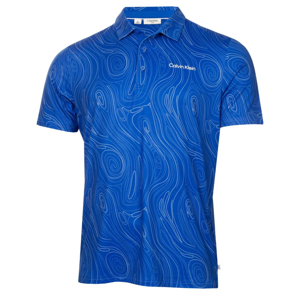 Calvin Klein Marble Print Golf Polo 2026 - CKMS26157 - Sapphire