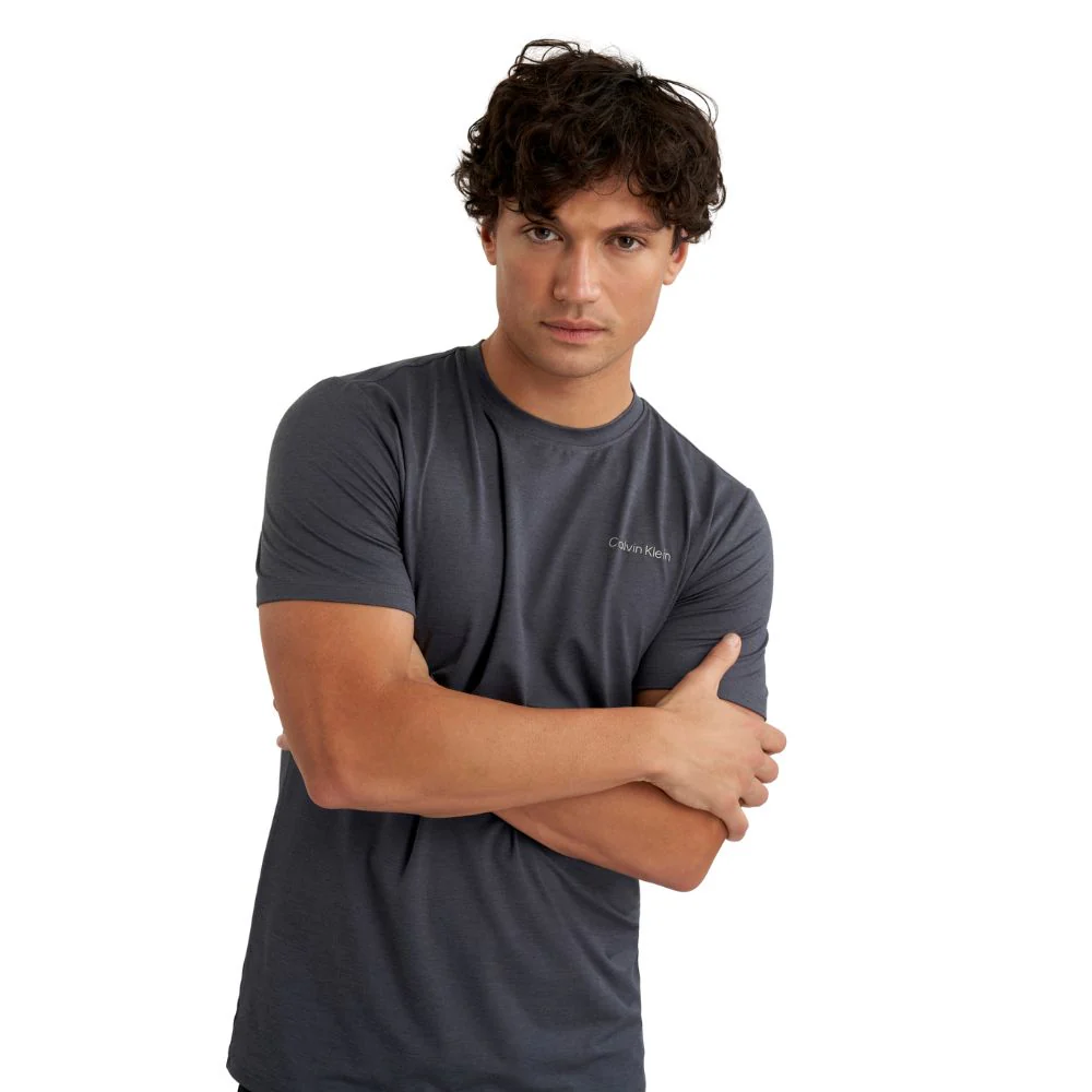 Calvin Klein Newport Golf T Shirt 2025 - Charcoal Marl - Image 3