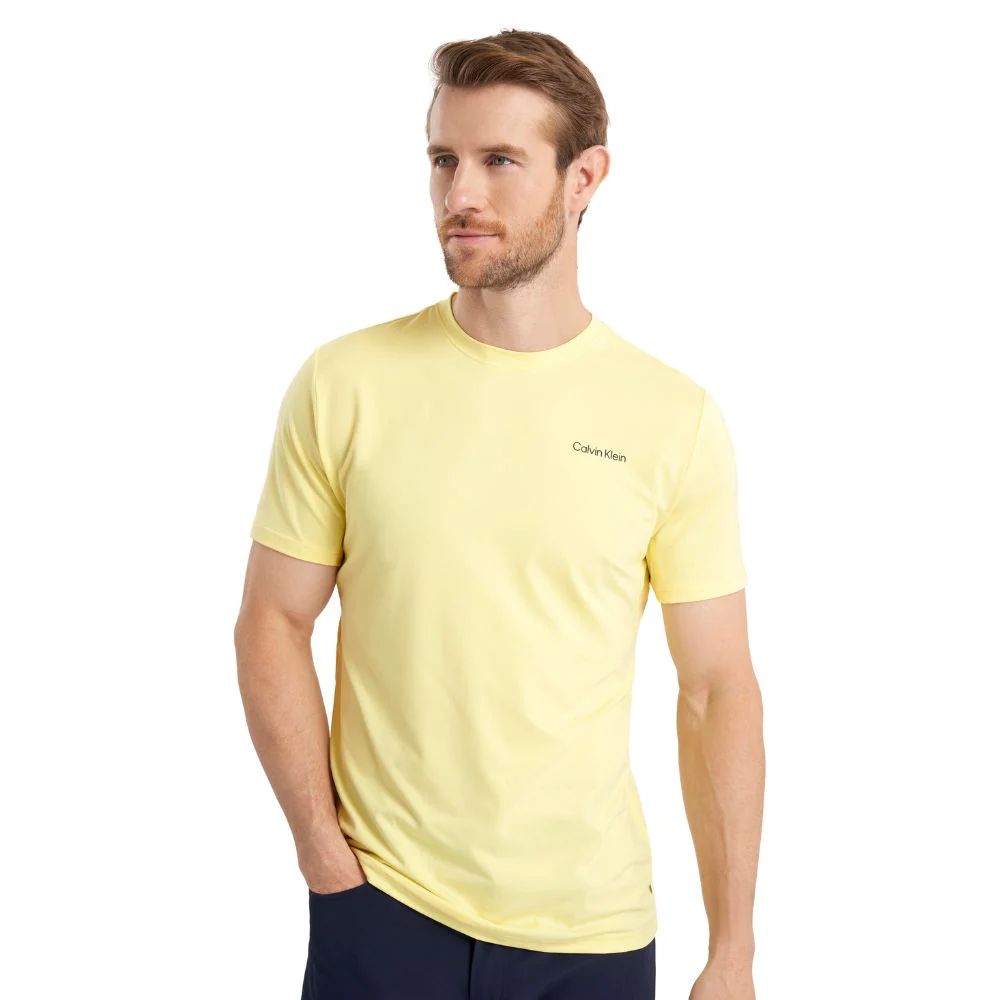 Calvin Klein Newport Golf T Shirt 2025 - Lemon - Image 4