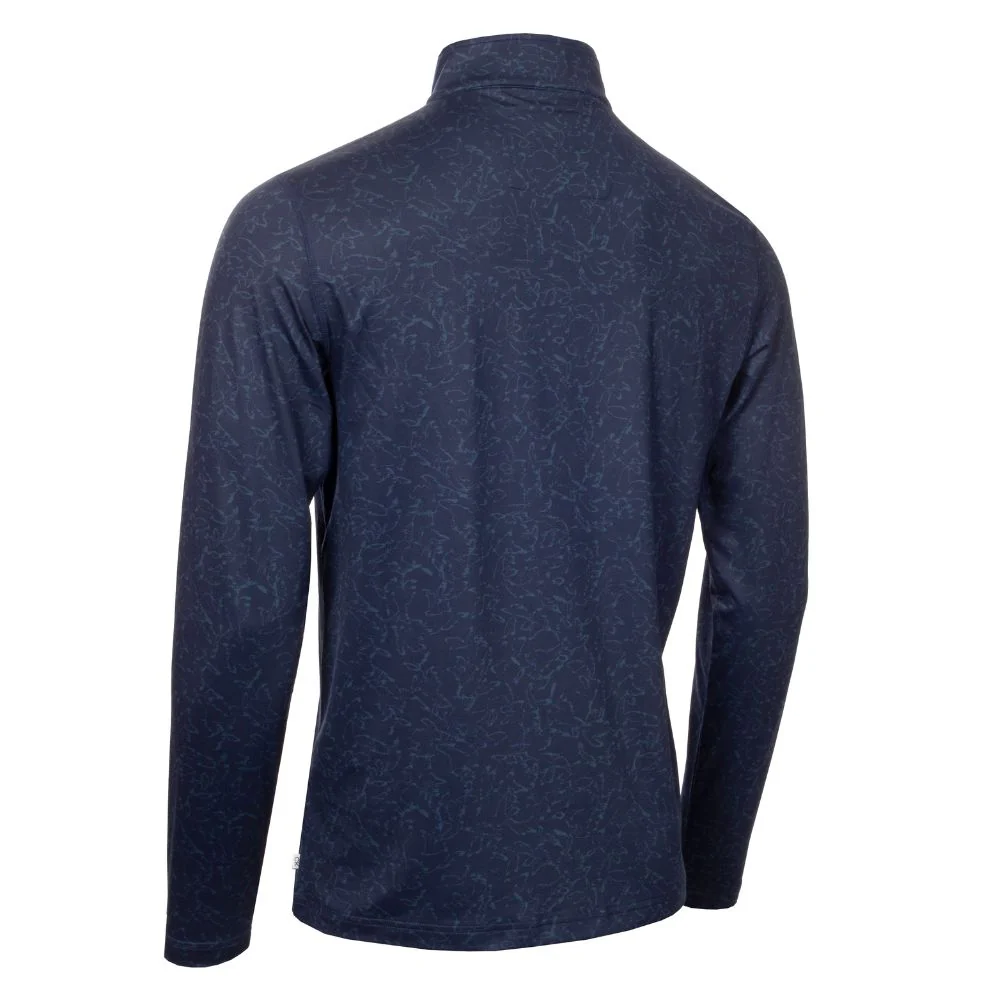 Calvin Klein Printed Newport 1/2 Zip Golf Top CKMS25956 - Navy - Image 2