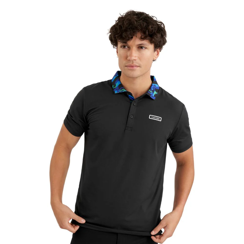 Calvin Klein Seabury Golf Polo Shirt 2025 - Black - Image 3