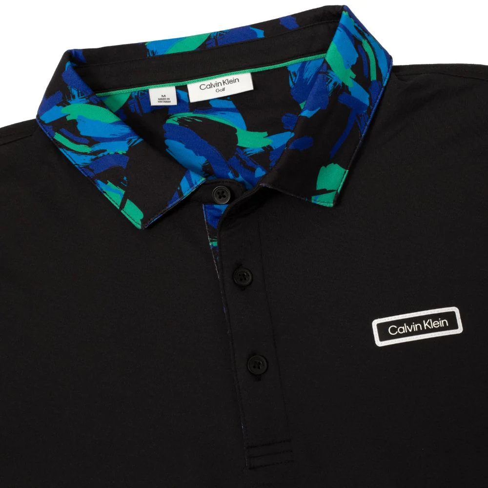 Calvin Klein Seabury Golf Polo Shirt 2025 - Black - Image 4