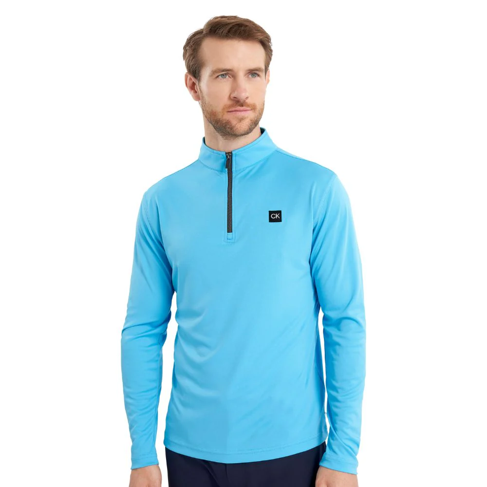 Calvin Klein Westgate 1/2 Zip Golf Pullover Top 2025 CKMS24888 - Aquarius - Image 3