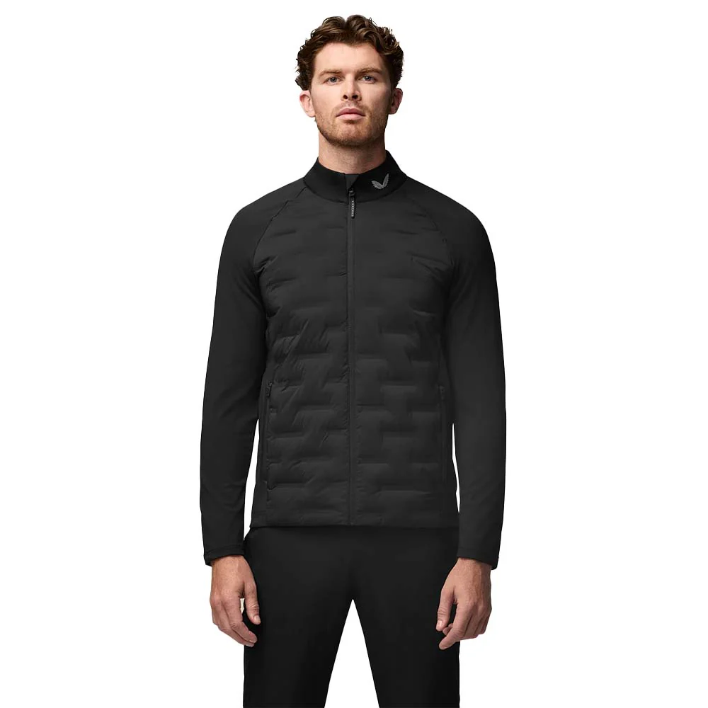 Castore Pinnacle Mens Hybrid Golf Jacket 2025 - Black / Mid Grey - Image 2