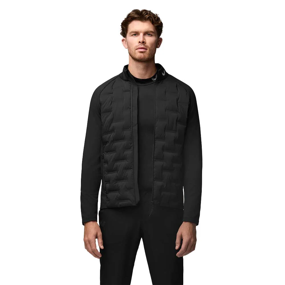 Castore Pinnacle Mens Hybrid Golf Jacket 2025 - Black / Mid Grey - Image 4