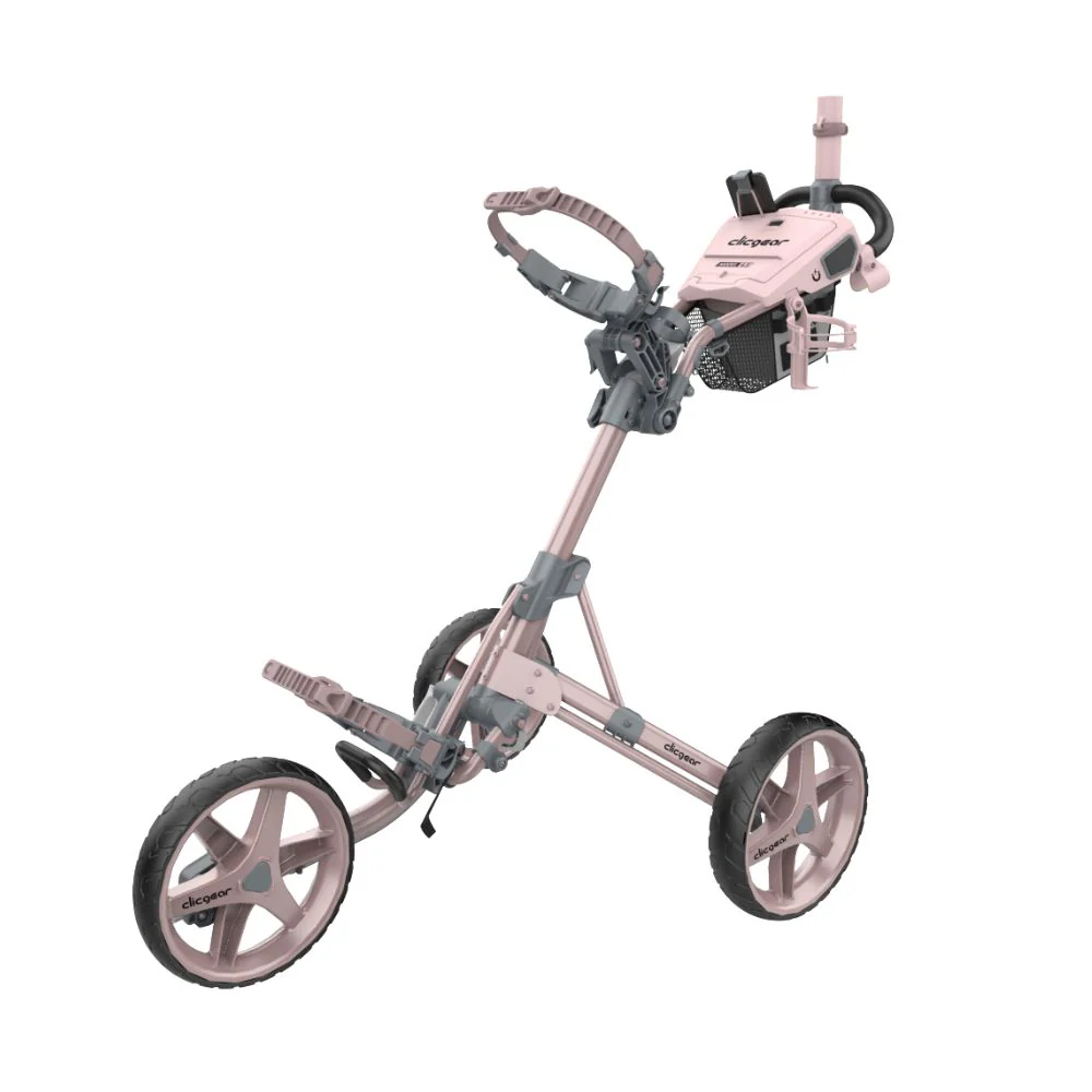Clicgear 4.5 Premium 3 Wheel Golf Push Trolley 2026 - Pink