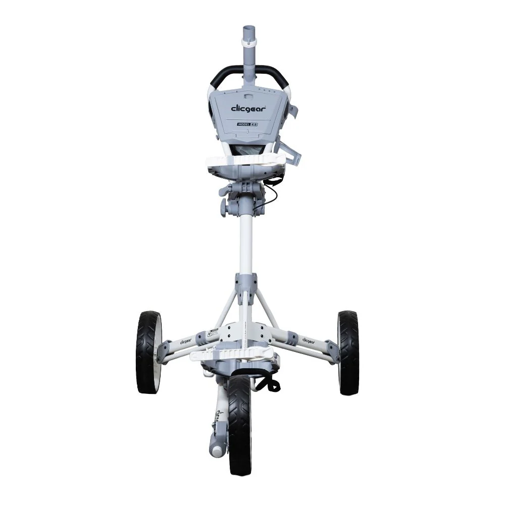 Clicgear 4.5 Premium 3 Wheel Golf Push Trolley 2026 - White - Image 2