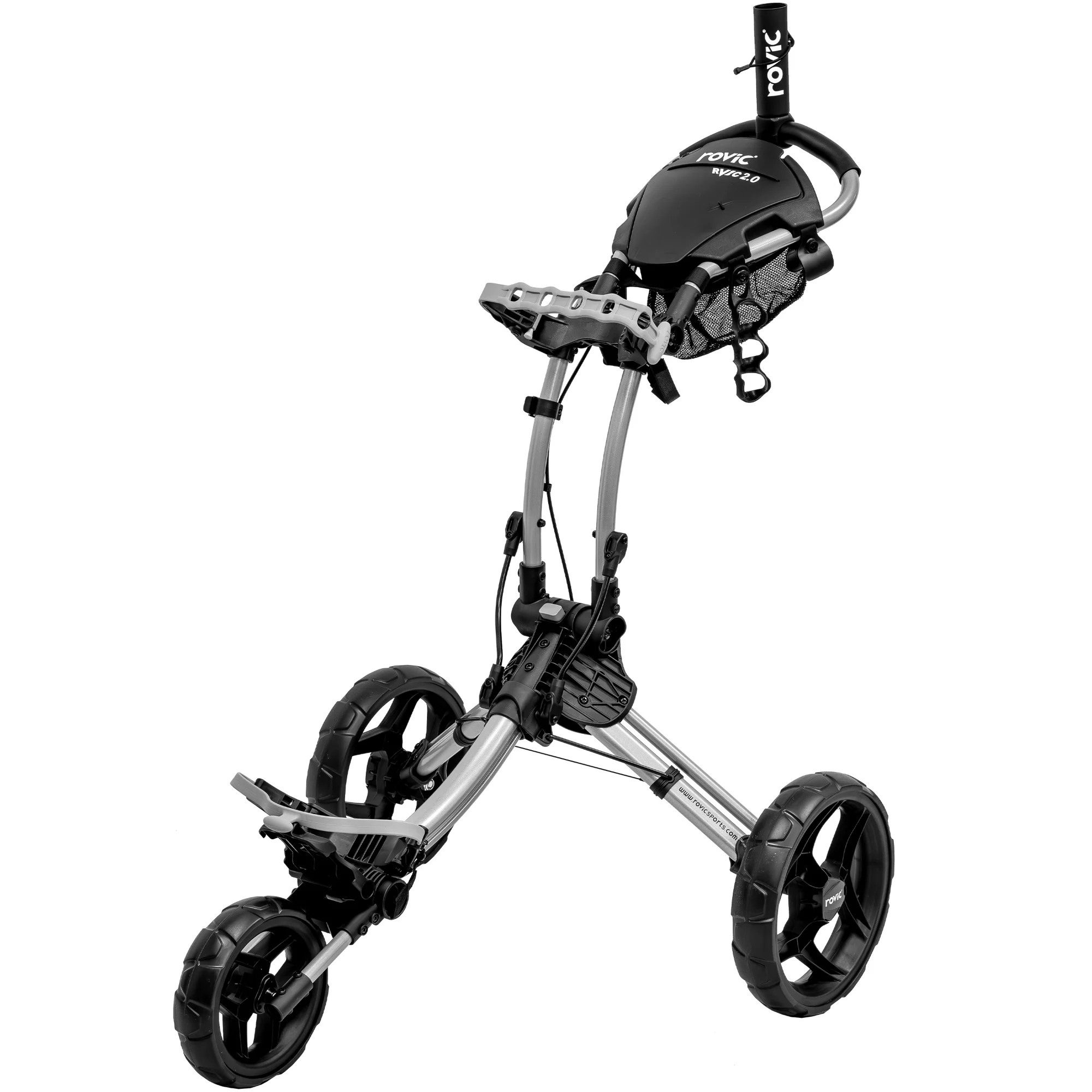 Clicgear Rovic RV1C 2.0 3 Wheeled Golf Trolley + Free Umbrella Holder