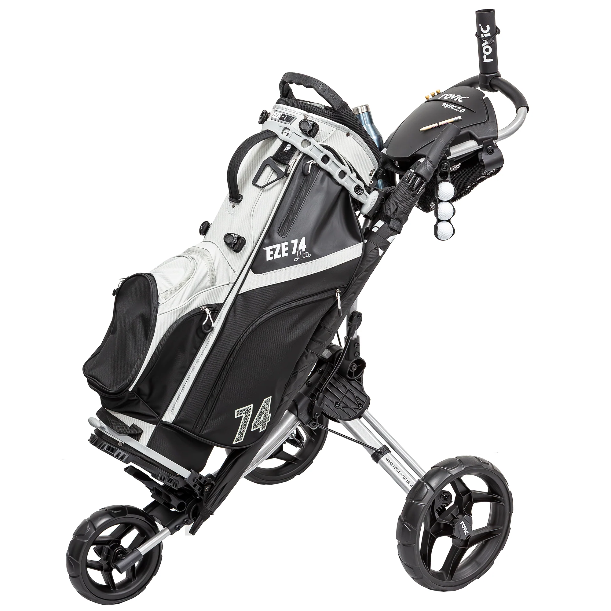 Clicgear Rovic RV1C 2.0 3 Wheeled Golf Trolley + Free Umbrella Holder - Image 13