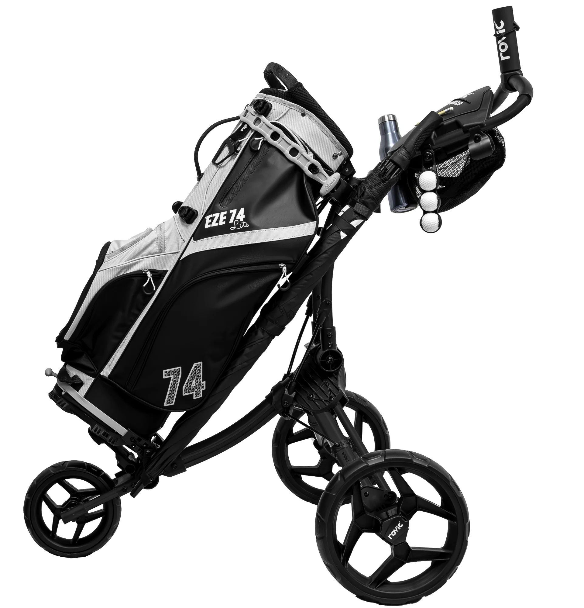 Clicgear Rovic RV1C 2.0 3 Wheeled Golf Trolley + Free Umbrella Holder - Image 3
