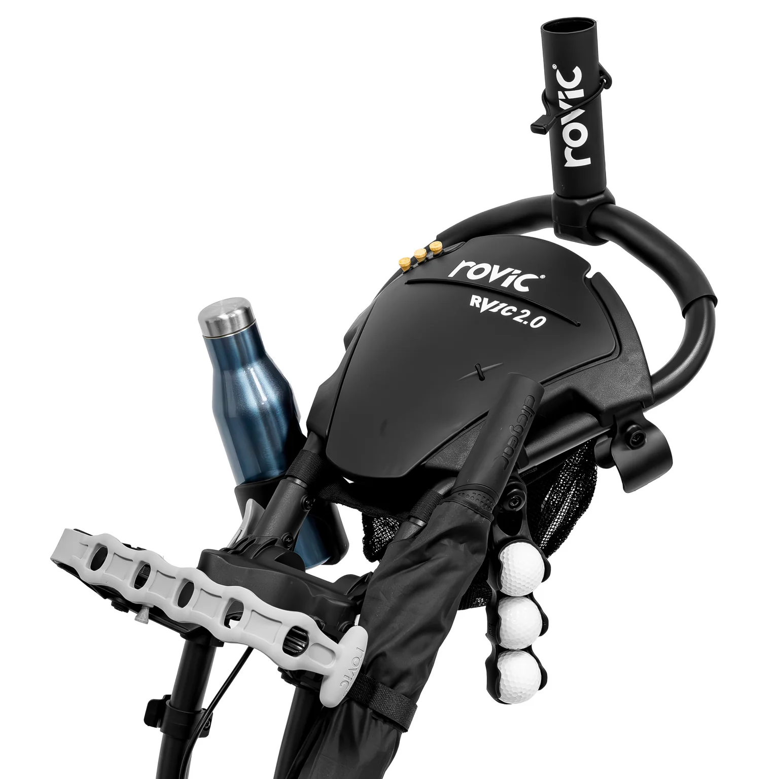 Clicgear Rovic RV1C 2.0 3 Wheeled Golf Trolley + Free Umbrella Holder - Image 7