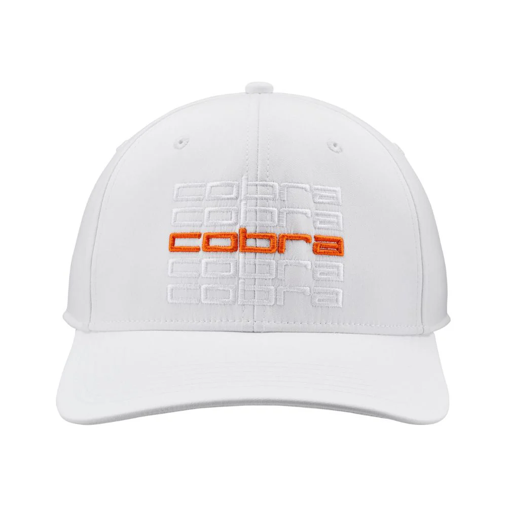 Cobra Repeat Golf Cap - White Glow / Rickie Orange - Image 3