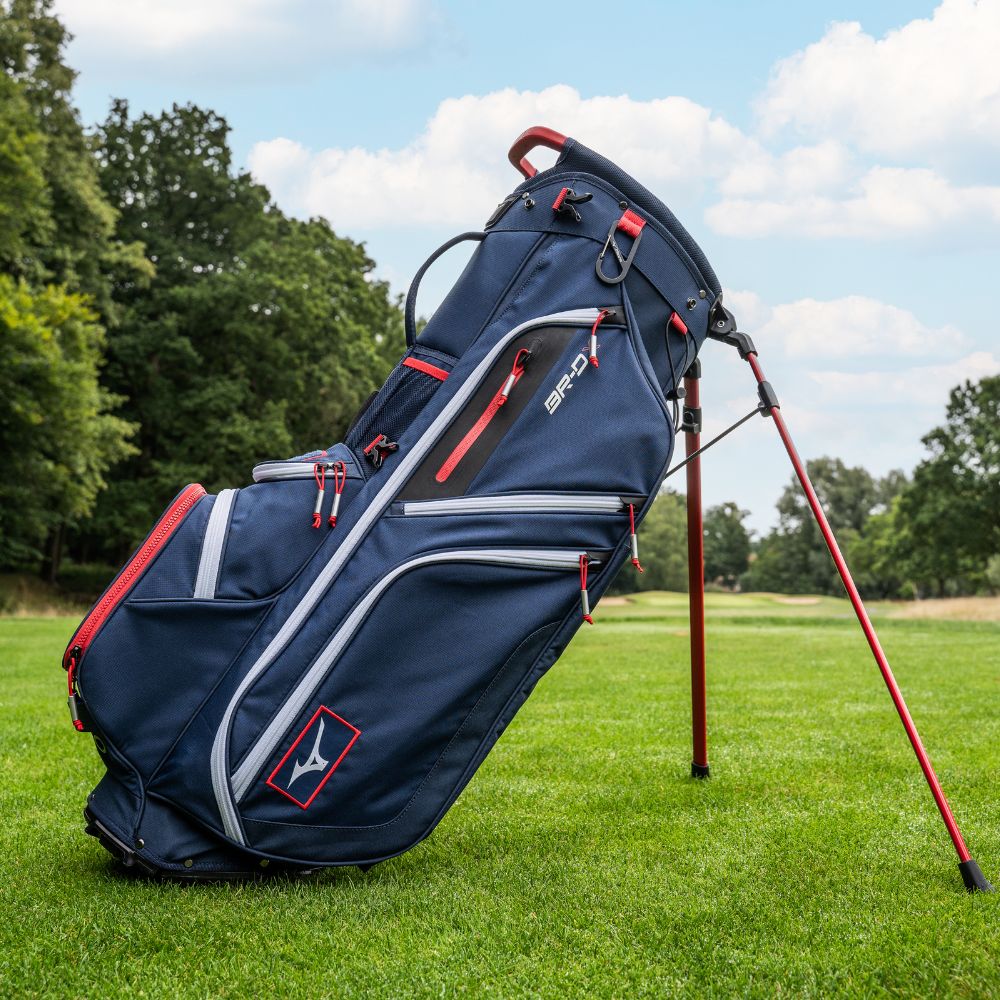 Mizuno BR-DX 25 Hybrid Stand Bag - Navy / Red - Image 5