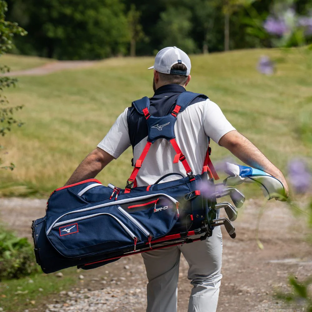 Mizuno BR-DX 25 Hybrid Stand Bag - Navy / Red - Image 6