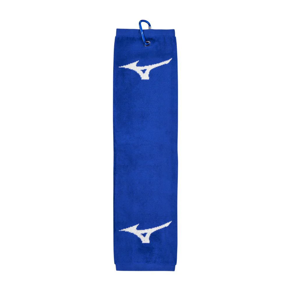 Mizuno RB Tri Fold Golf Towel 2025 - Blue White - Image 2