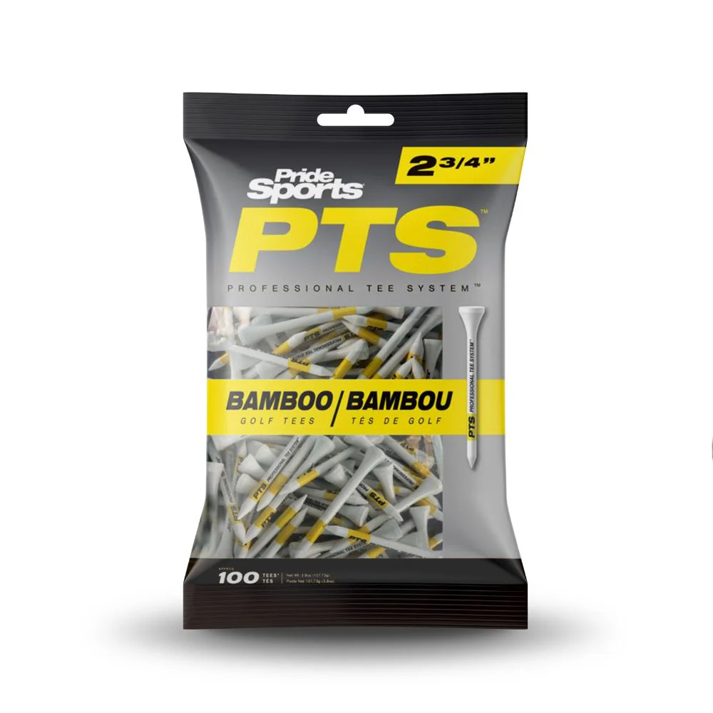 Pride Golf PTS Bamboo Tees Yellow 2 3/4"
