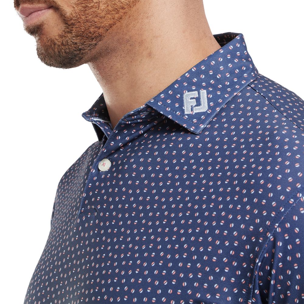 FootJoy Bounce Print Pique Golf Polo Shirt 2025 - 34036 - Image 4