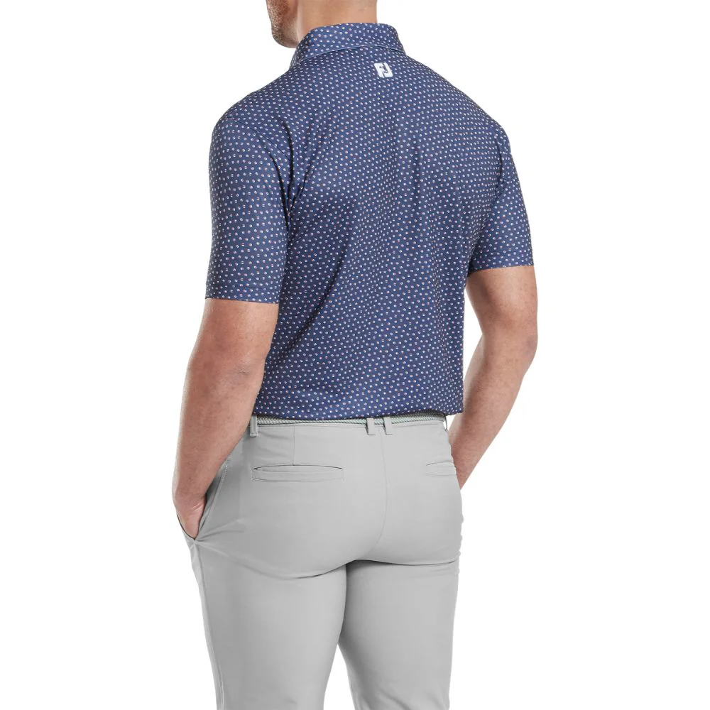 FootJoy Bounce Print Pique Golf Polo Shirt 2025 - 34036 - Image 5