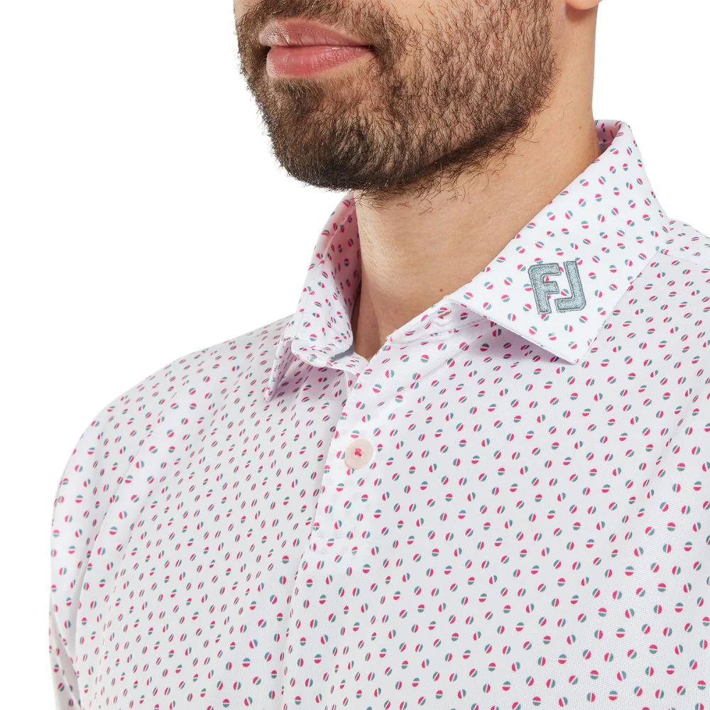 FootJoy Bounce Print Pique Golf Polo Shirt 2025 - 34042 - Image 4