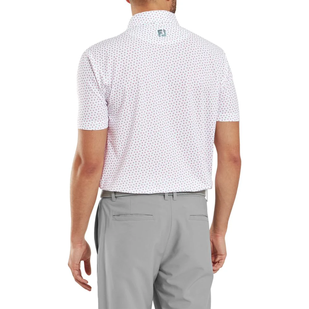 FootJoy Bounce Print Pique Golf Polo Shirt 2025 - 34042 - Image 5
