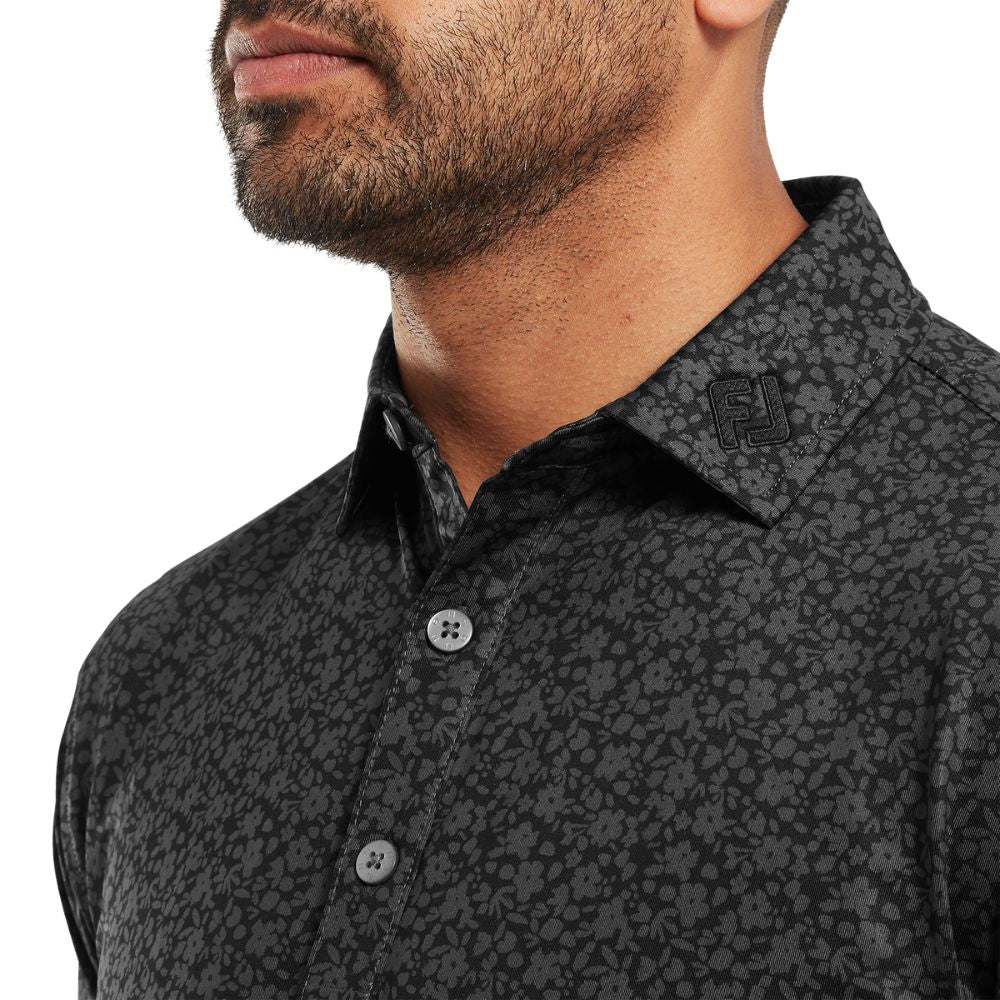 FootJoy Painted Floral Lisle Golf Polo Shirt - 34128 - Image 4