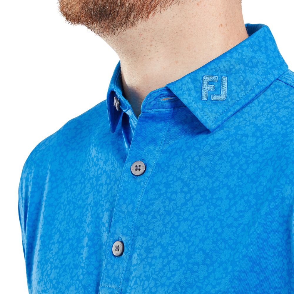 FootJoy Painted Floral Lisle Golf Polo Shirt - 34129 - Image 4