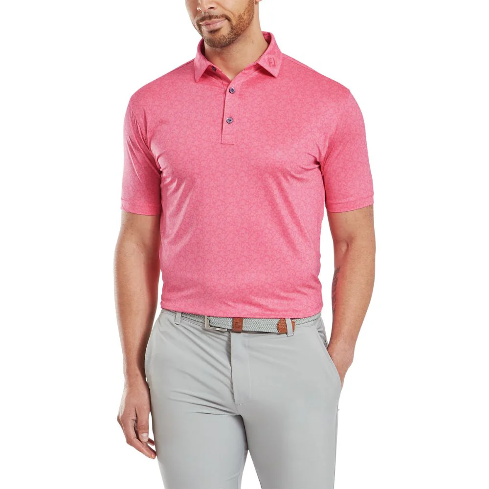 FootJoy Painted Floral Lisle Golf Polo Shirt - 34130 - Image 3