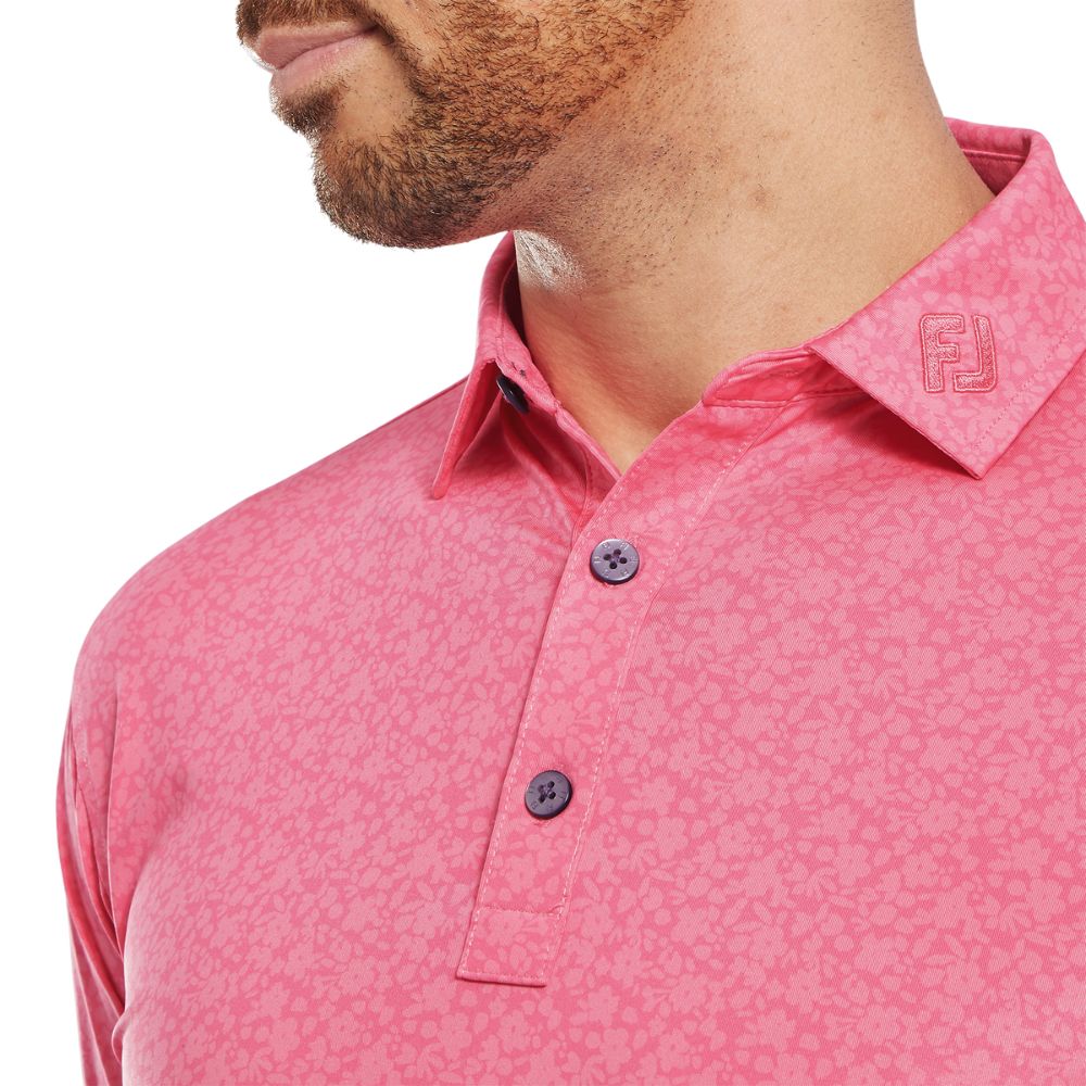 FootJoy Painted Floral Lisle Golf Polo Shirt - 34130 - Image 4