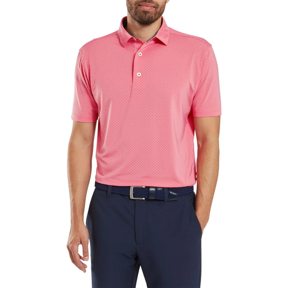 FootJoy Stretch Lisle Dot Print Golf Polo Shirt 2025 - 34125 - Image 3