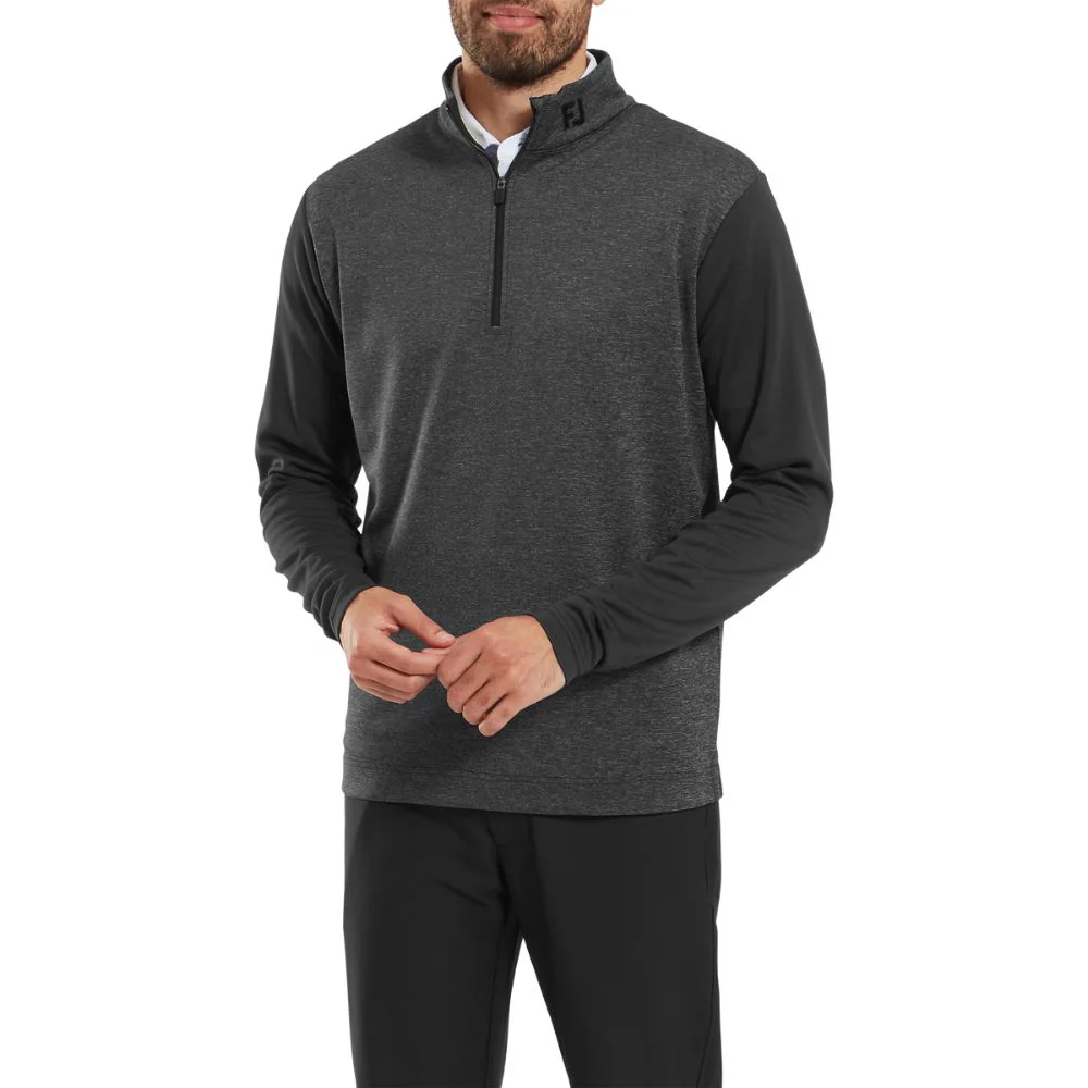 FootJoy Essentials Tonal Heather Chill-Out Pullover Top - 34137 - Image 3