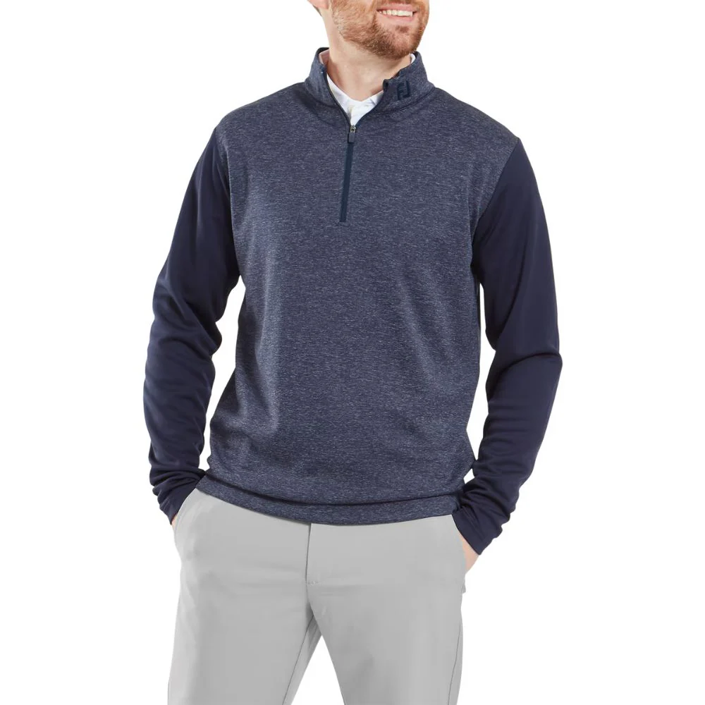 FootJoy Essentials Tonal Heather Chill-Out Pullover Top - 34138 - Image 3