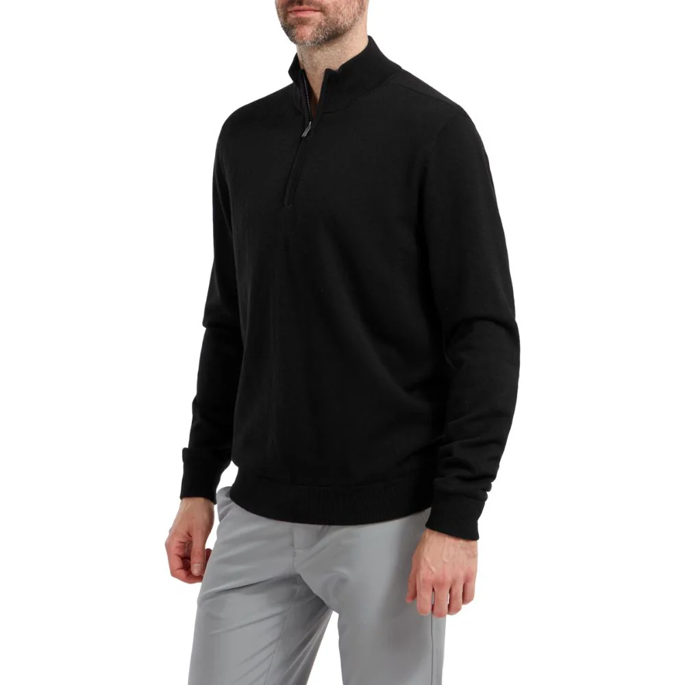 FootJoy Essentials Woolblend 1/2 Zip Lined Mens Golf Midlayer Top - 90207 - Image 3