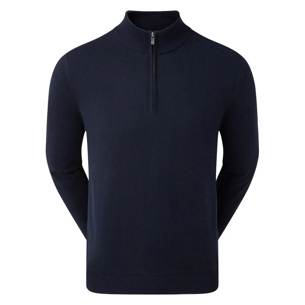 Footjoy Essentials Woolblend 1/2 Zip Lined Mens Golf Midlayer Top - 90210