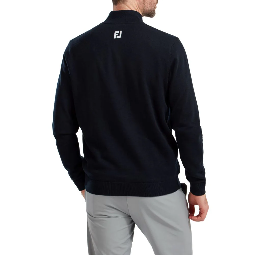 Footjoy Essentials Woolblend 1/2 Zip Lined Mens Golf Midlayer Top - 90210 - Image 4