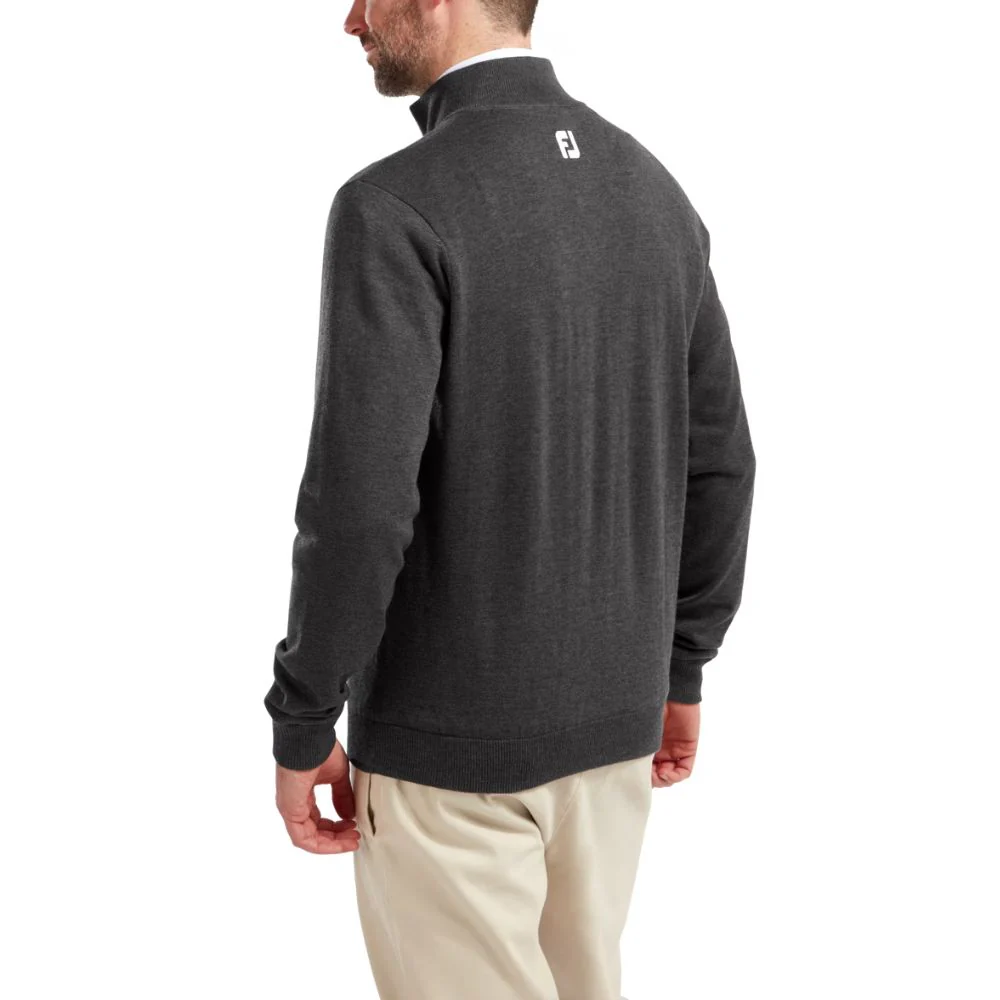 FootJoy Essentials Woolblend 1/2 Zip Lined Mens Golf Midlayer Top - 90212 - Image 4