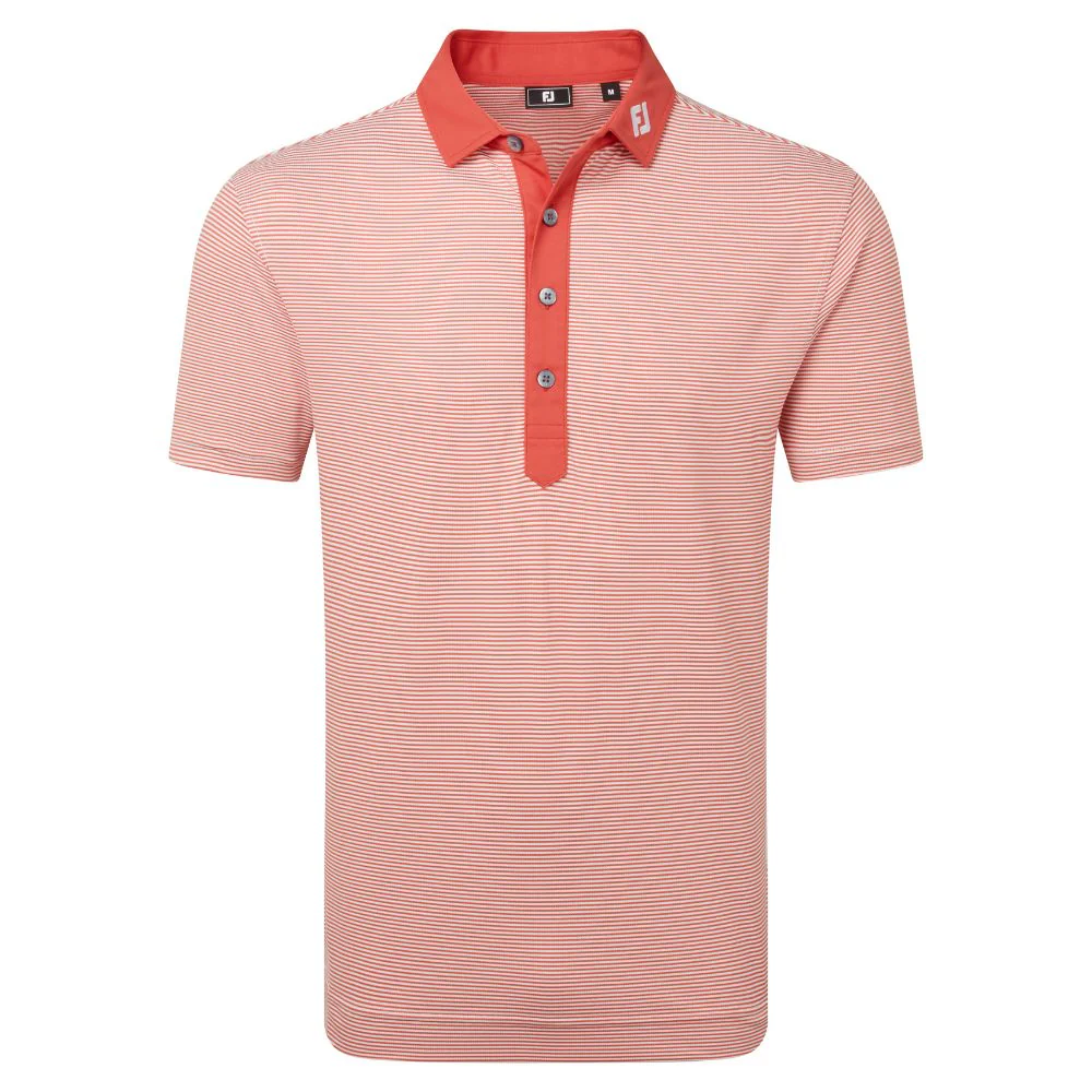 FootJoy Golf Feeder Stripe Pique Polo Shirt 2026 - 39245