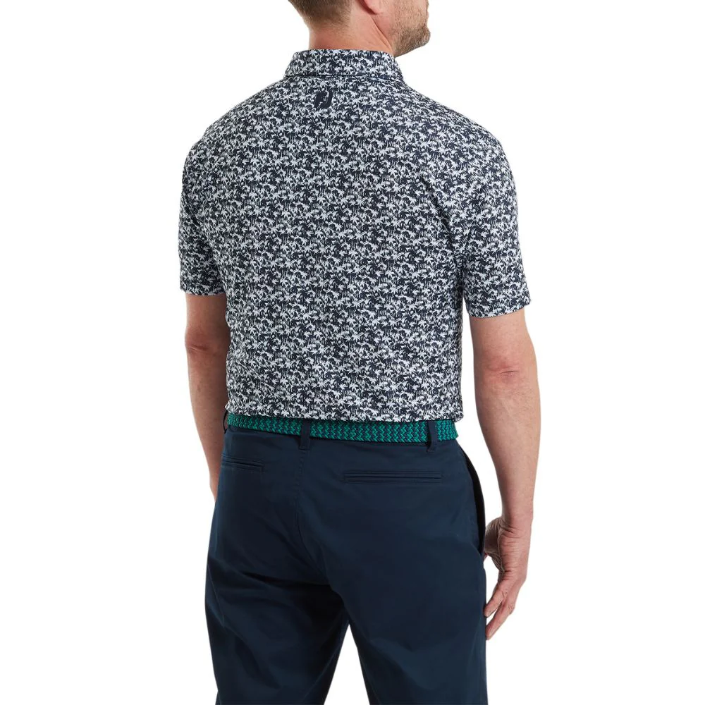 FootJoy Golf Hidden Palm Print Lisle Polo Shirt 2026 - 39244 - Image 4