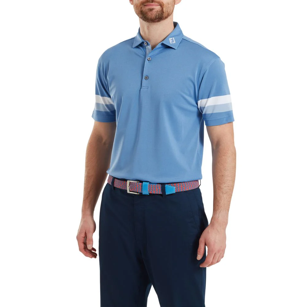 FootJoy Golf Sleeve Stripe Pique Polo Shirt 2026 - 39279 - Image 3