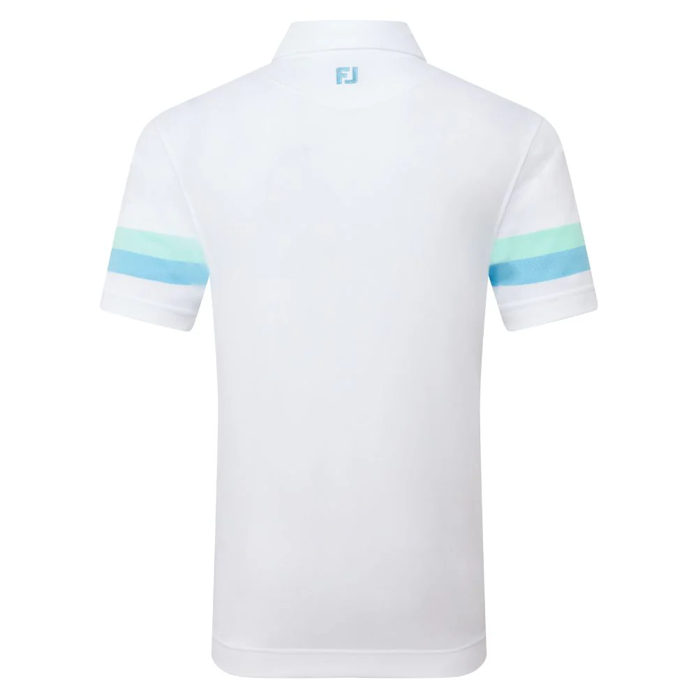 FootJoy Golf Sleeve Stripe Pique Polo Shirt 2026 - 39280 - Image 2