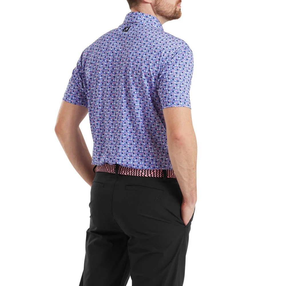 FootJoy Golf Surfs Up Print Lisle Polo Shirt 2026 - 39251 - Image 4