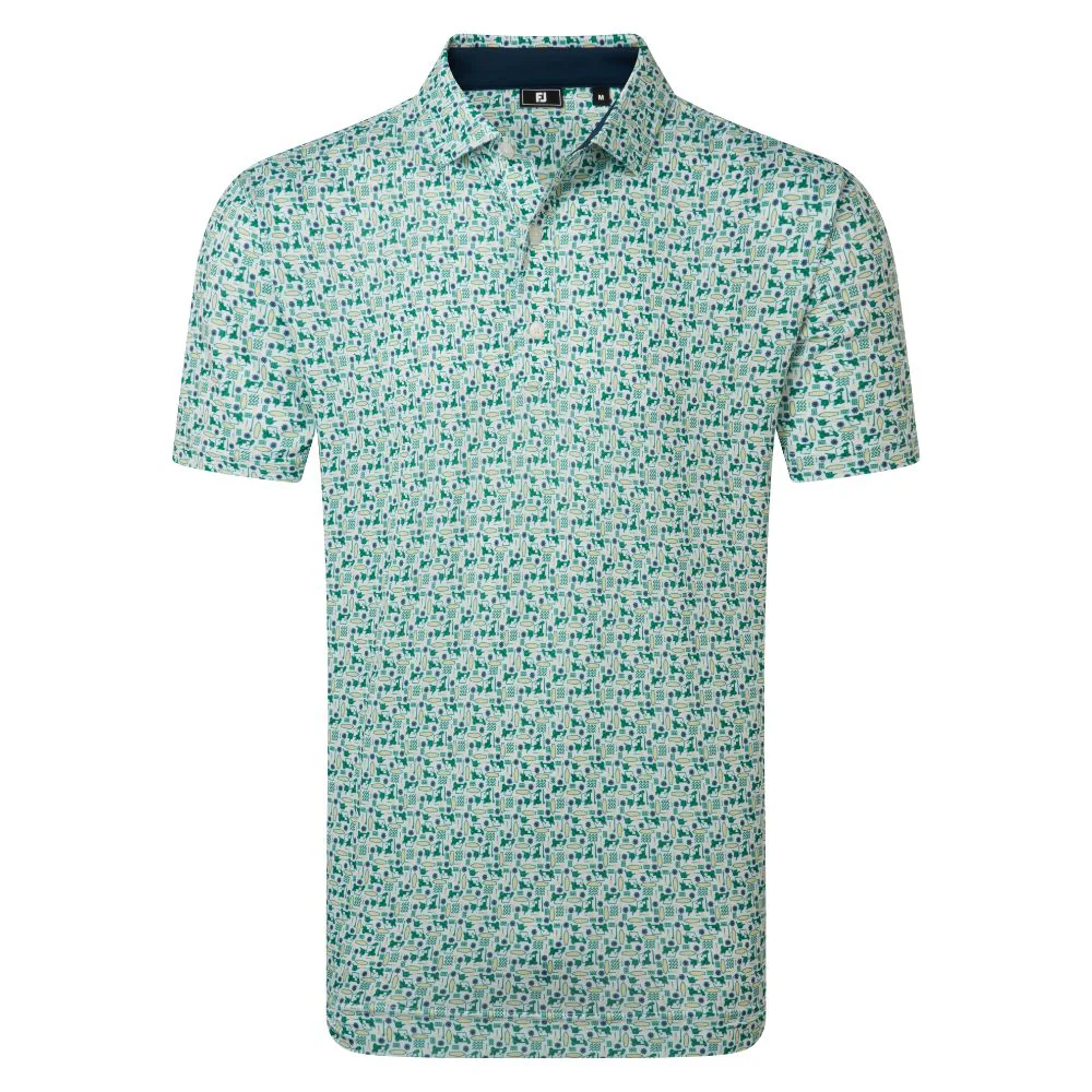 FootJoy Golf Surfs Up Print Lisle Polo Shirt 2026 - 39252