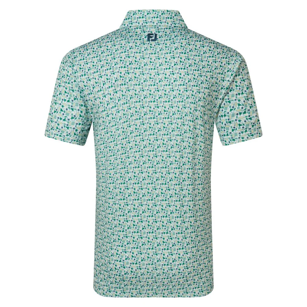 FootJoy Golf Surfs Up Print Lisle Polo Shirt 2026 - 39252 - Image 2