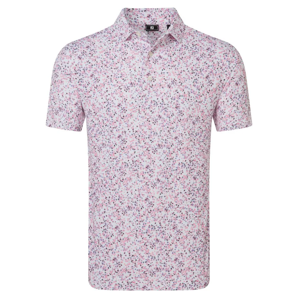 FootJoy Golf Watercolour Floral Print Pique Polo Shirt 2026 - 39273