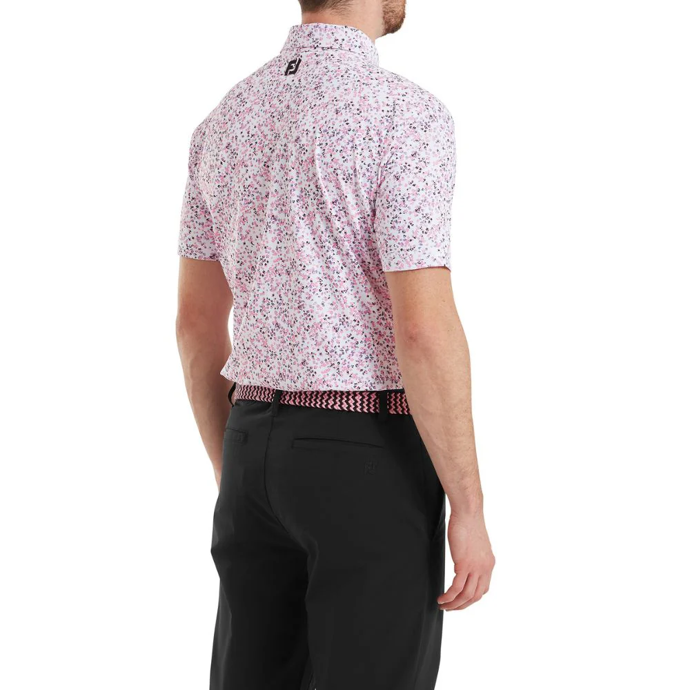 FootJoy Golf Watercolour Floral Print Pique Polo Shirt 2026 - 39273 - Image 4