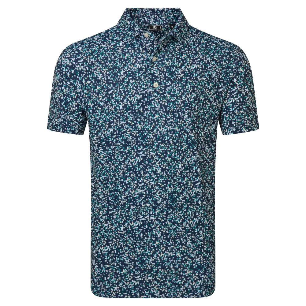 FootJoy Golf Watercolour Floral Print Pique Polo Shirt 2026 - 39274