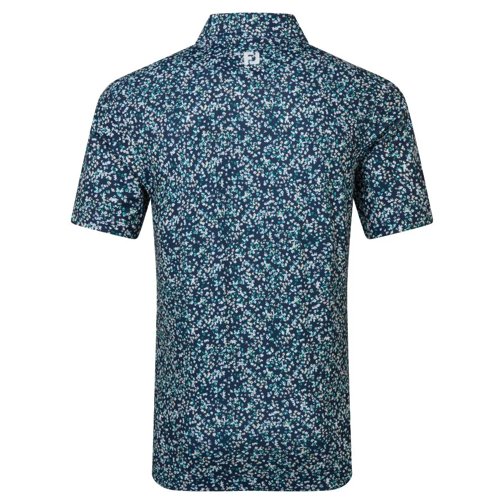 FootJoy Golf Watercolour Floral Print Pique Polo Shirt 2026 - 39274 - Image 2